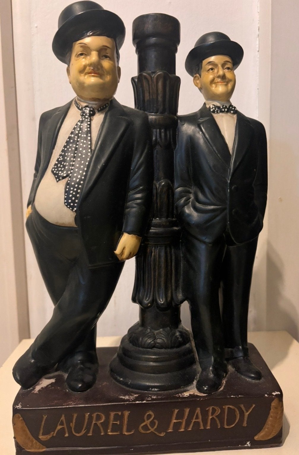 Vintage Laurel & Hardy beeld, Verzamelen, Ophalen of Verzenden, Gebruikt
