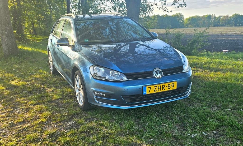 Volkswagen Golf 1.6 TDI 81KW/110PK Variant 2015 Blauw, Auto's, Voorwielaandrijving, 4 cilinders, Blauw, Leder en Stof