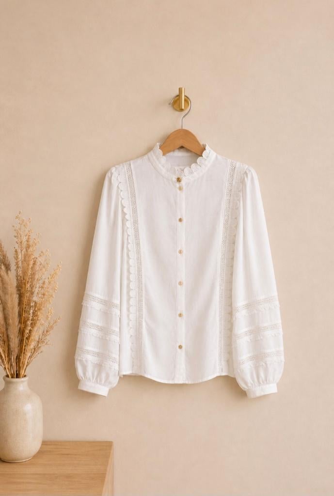 Fabienne  Chapot blouse M, Maat 38/40 (M), Wit, Ophalen of Verzenden, Fabienne Chapot
