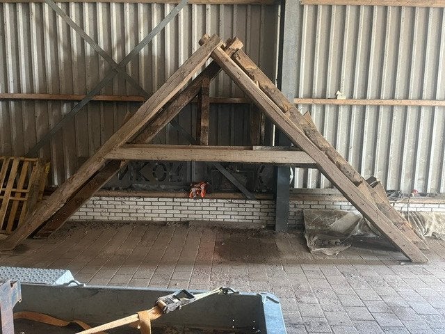 houten spanten, Doe-het-zelf en Verbouw, Ophalen, Gebruikt, Balk, Overige houtsoorten