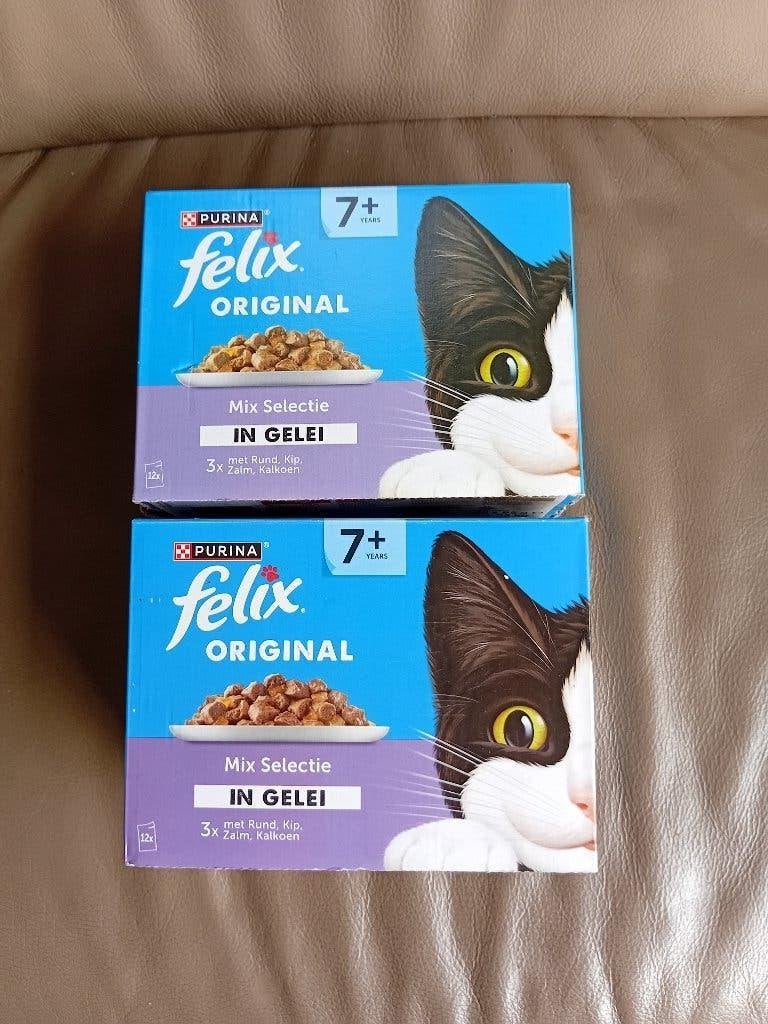 Katten natvoer senior 2 volle pakken van 12 stuks, Ophalen of Verzenden, Kat