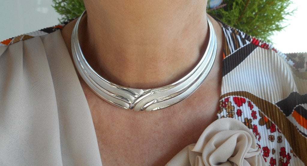Prachtige zilveren modernist set spang met armband nr.442, Sieraden, Tassen en Uiterlijk, Verzenden, Zo goed als nieuw, Zilver