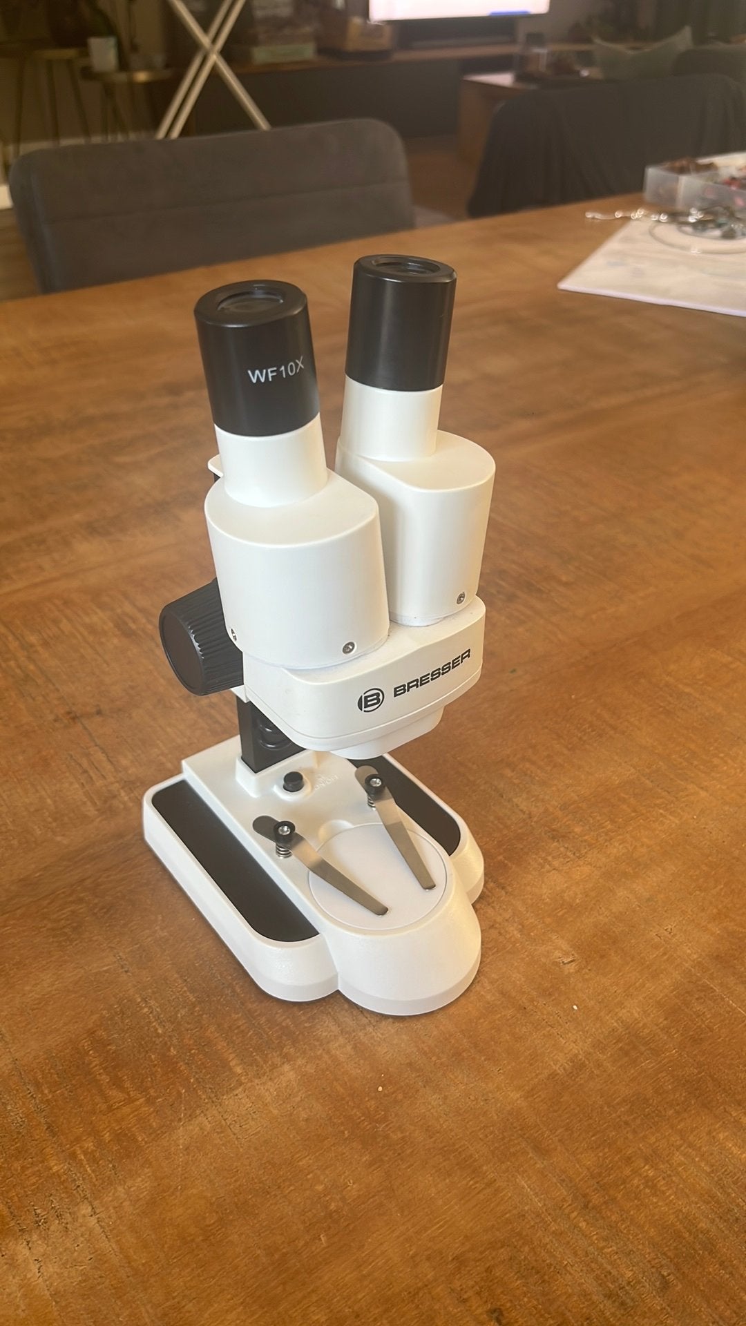 Microscoop van bresser, Audio, Tv en Foto, Optische apparatuur | Microscopen, Ophalen, Zo goed als nieuw, 1000x of meer