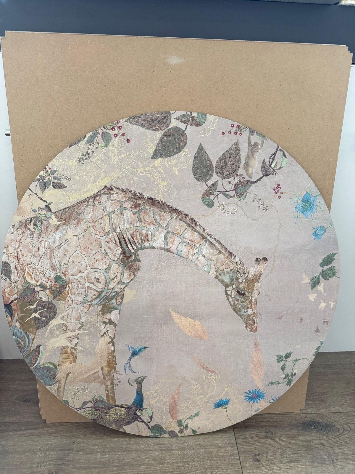 Poespas wand decoratie met giraffe en jungle motief, Huis en Inrichting, Woonaccessoires | Schilderijen, Tekeningen en Foto's