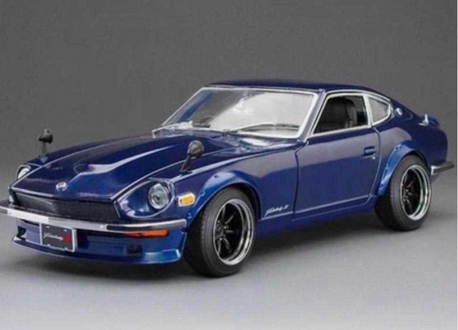 1:18 Nissan Fairlady Z (S30) uit 1970 Blauw metallic SunStar, Ophalen of Verzenden, Nieuw, Auto, Overige merken
