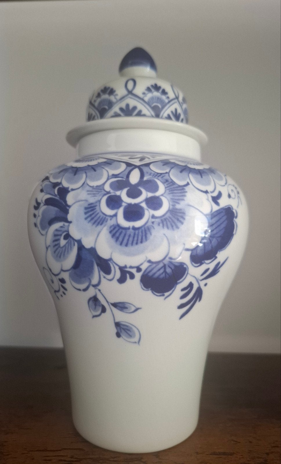 Delfts blauwe vaas, pul met deksel, Ophalen of Verzenden