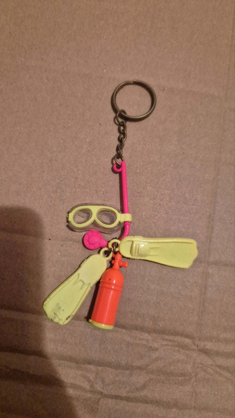 vintage neon duikset sleutelhanger, Ophalen of Verzenden