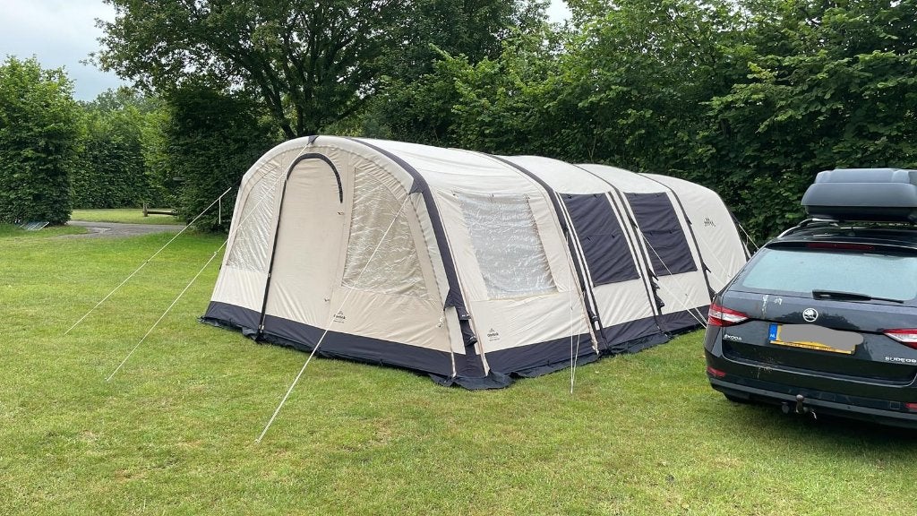Opblaasbare tent Miami 6 Easy Air evt. met Anssems aanhanger, Caravans en Kamperen, Tenten, Ophalen, Gebruikt, Tot en met 6