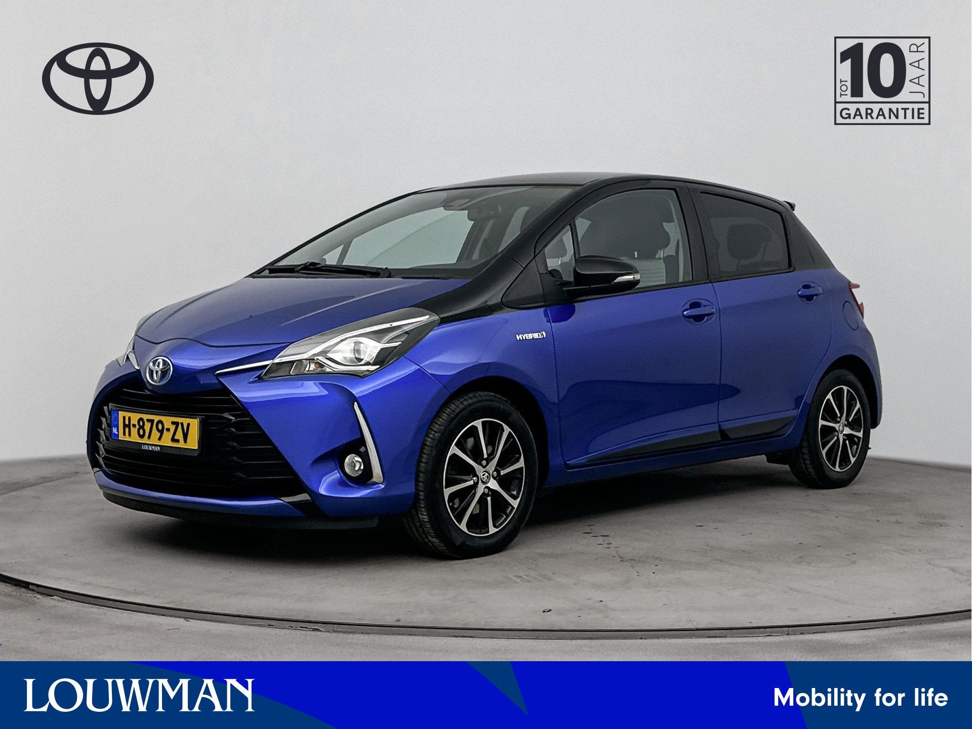 Toyota Yaris 1.5 Hybrid Dynamic Bi-Tone | Navigatie | Fietse, 4 cilinders, Blauw, Bedrijf, Yaris