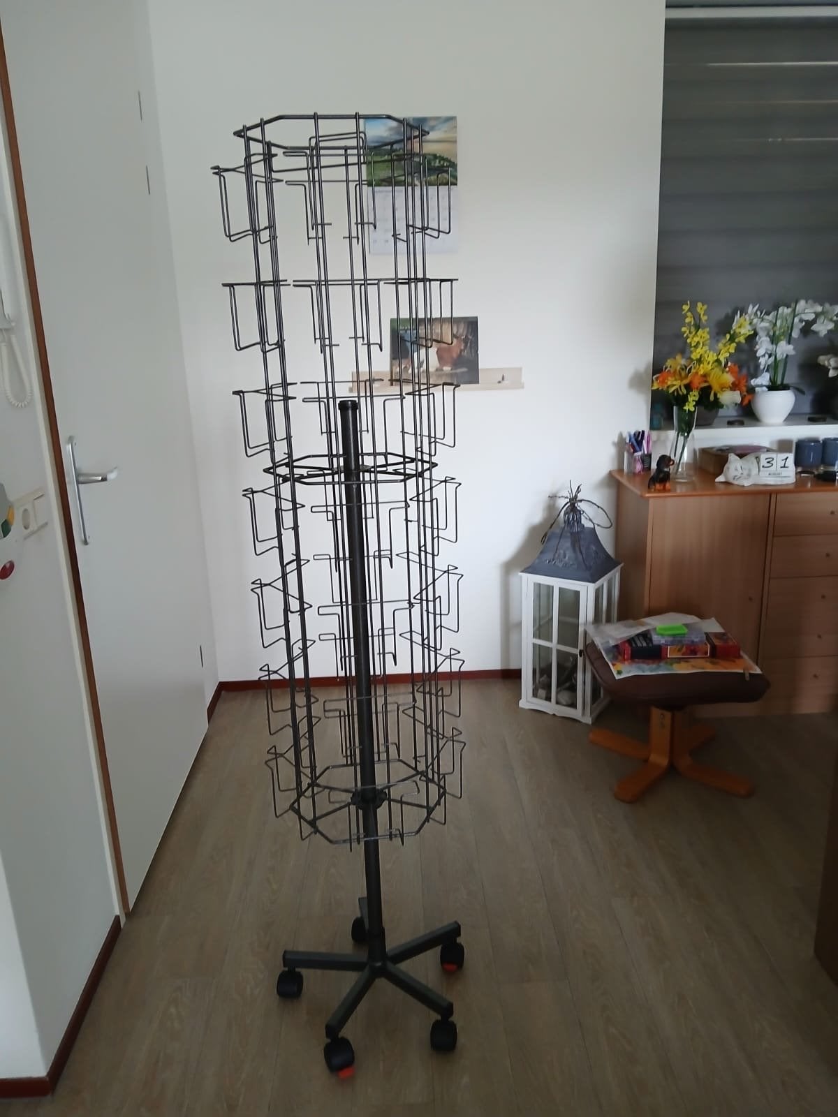 Draaibaar kaartenrek op wielen, Ophalen of Verzenden