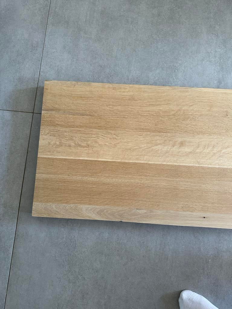 Eikenhouten plank 209x45x4 cm, Skylt lak, zwarte noesten, Doe-het-zelf en Verbouw, Ophalen, 25 tot 50 mm, Eiken, Nieuw