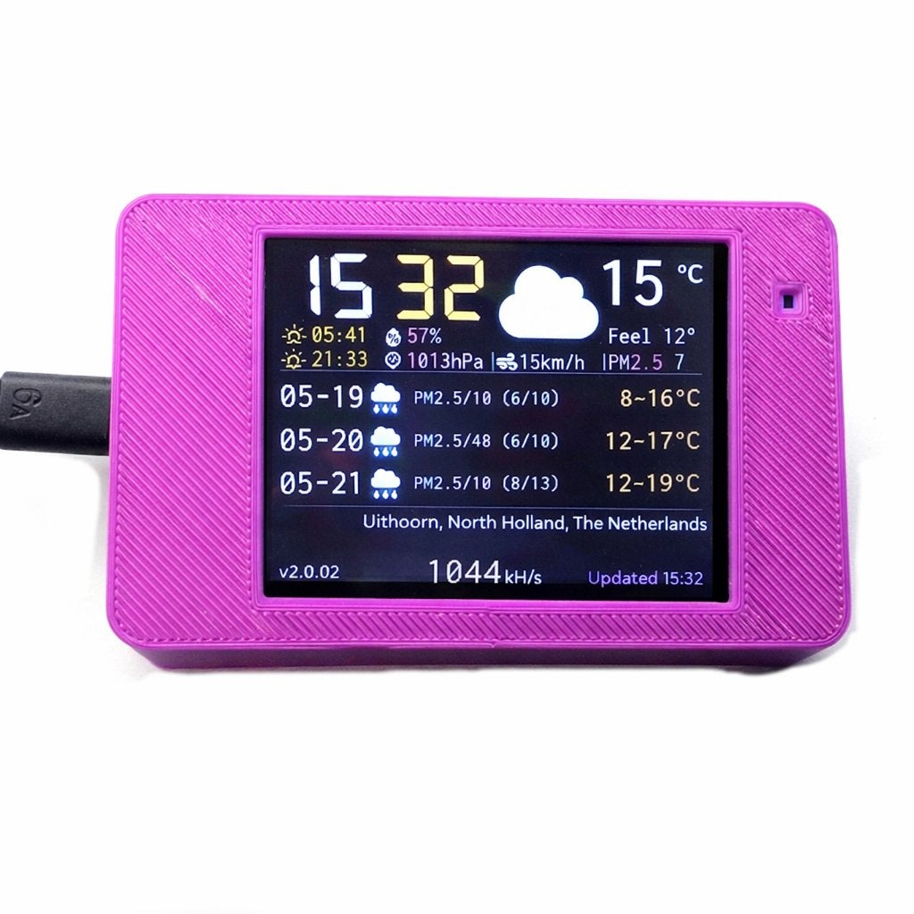 BTC Miner Smart Weerstation Bureauklok Crypto Ticker NIEUW, Ophalen of Verzenden, Nieuw, NerdMiner V2