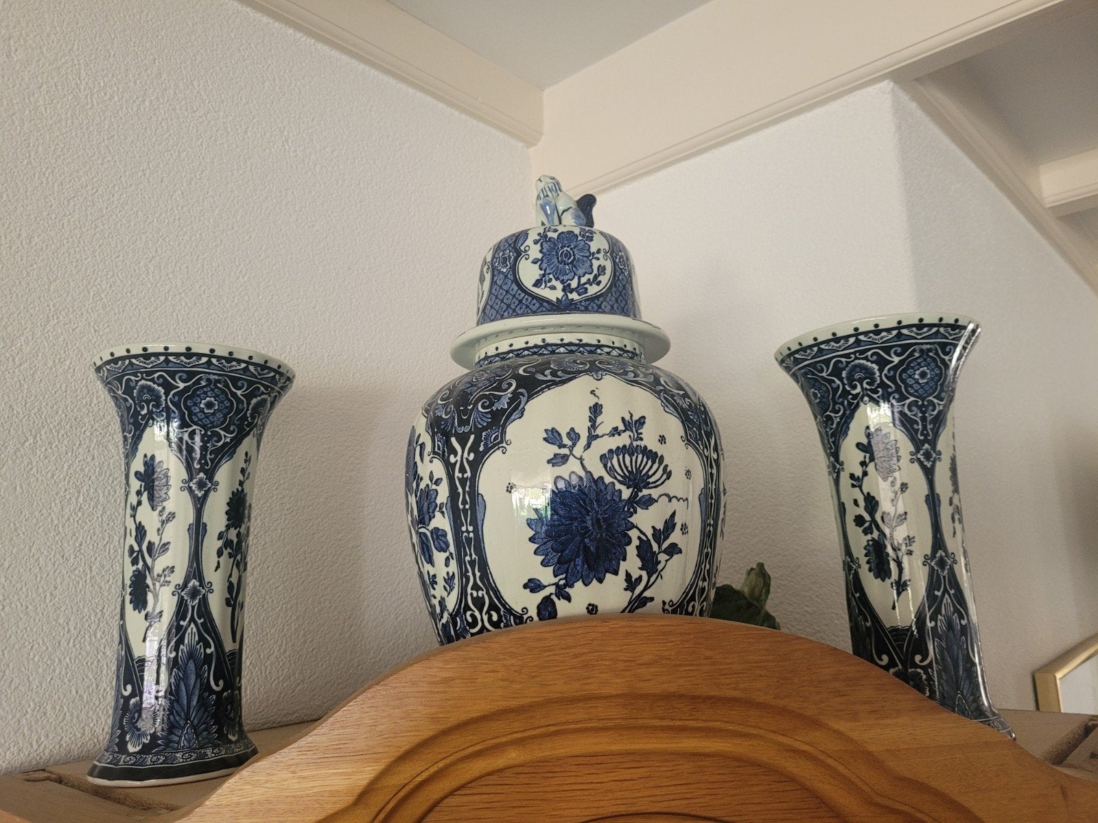 delfs blauw kast stel, Ophalen
