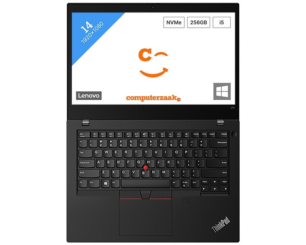 Lenovo ThinkPad L14 Gen 1/Intel Core i5/8GB/256GB/Windows 11, 256 GB, 2 tot 3 Ghz, Qwerty, 8 GB