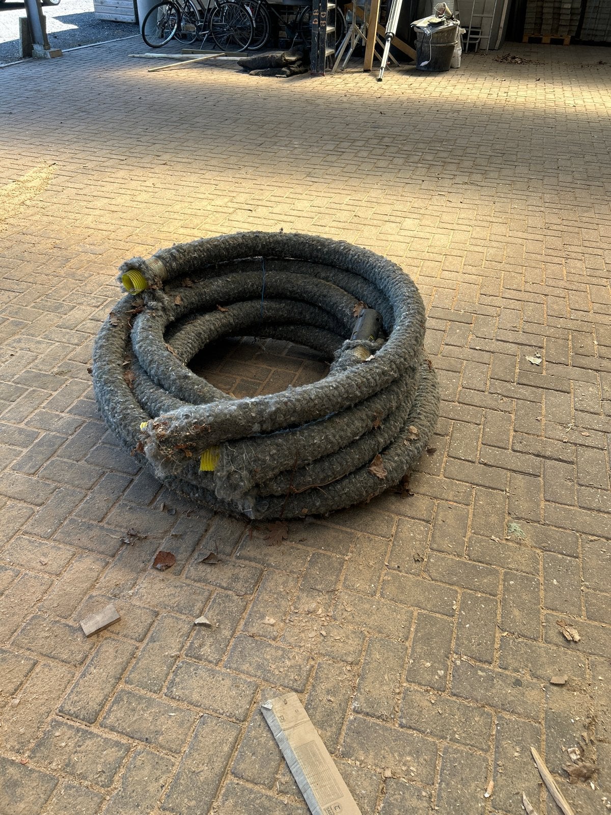 Rol drainage buis diameter 80 mm, Ophalen, Gebruikt, 6 meter of meer, 80 mm of meer
