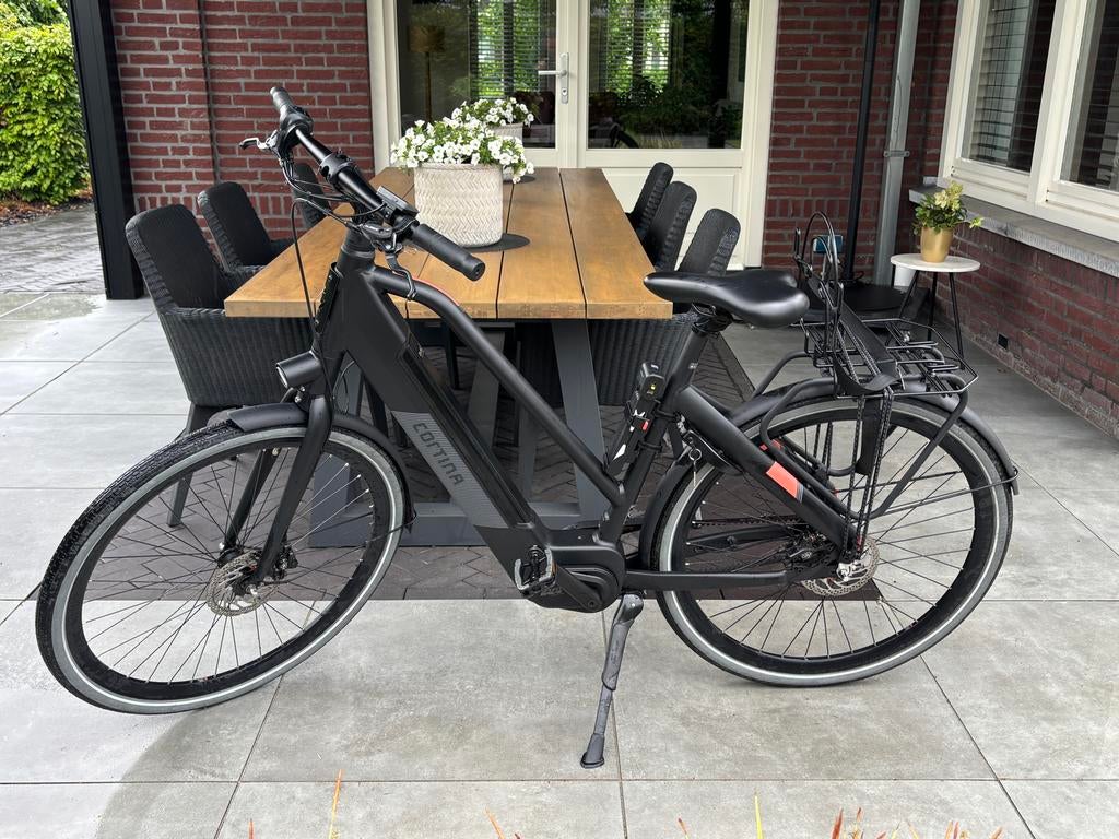 Cortina E-bike E-Blau met riemaandrijving, Fietsen en Brommers, Ophalen, Gebruikt, Cortina, 50 km per accu of meer