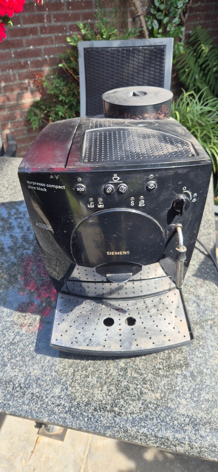 Siemens surpresso compact pure black Koffieautomaat - Defect, Ophalen, Niet werkend, Koffiemachine, Koffiebonen