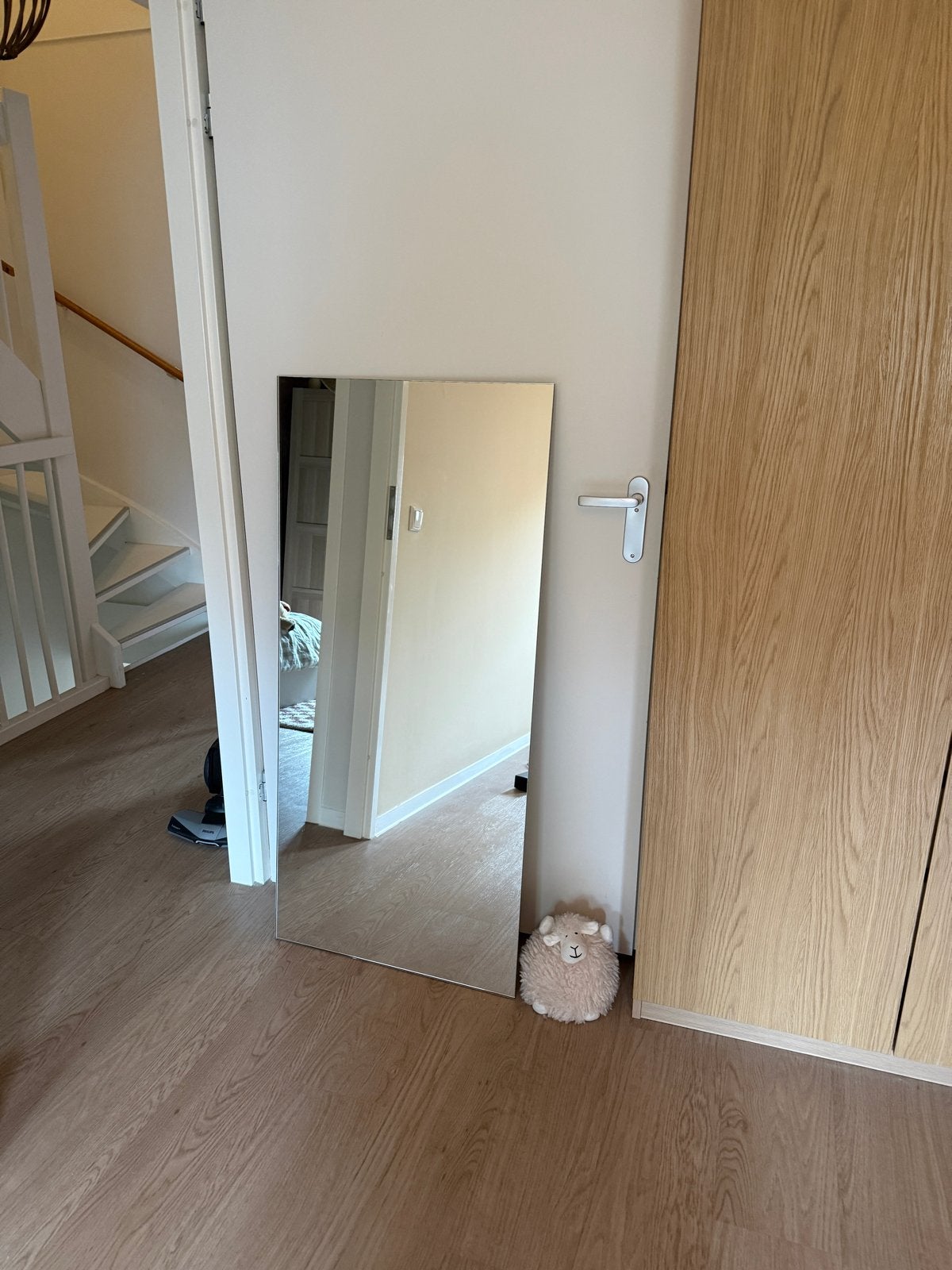 Grote rechthoekige spiegel, ideaal voor badkamer, Huis en Inrichting, Ophalen, 100 tot 150 cm, Zo goed als nieuw, Rechthoekig