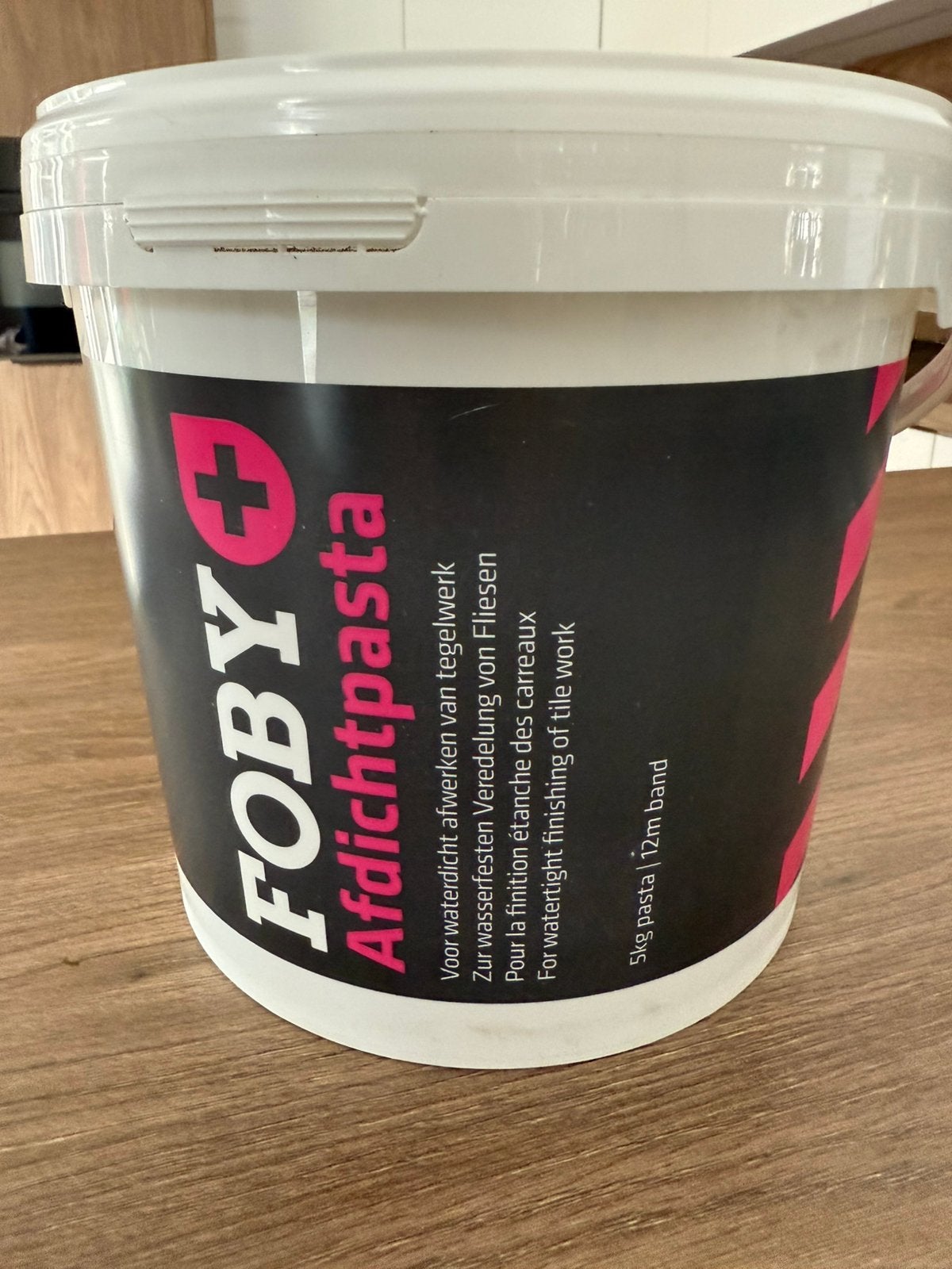 Afdichtset Tegelwerk Pasta 12m Kimband Foby 5 kg, Ophalen of Verzenden, Nieuw, Wit