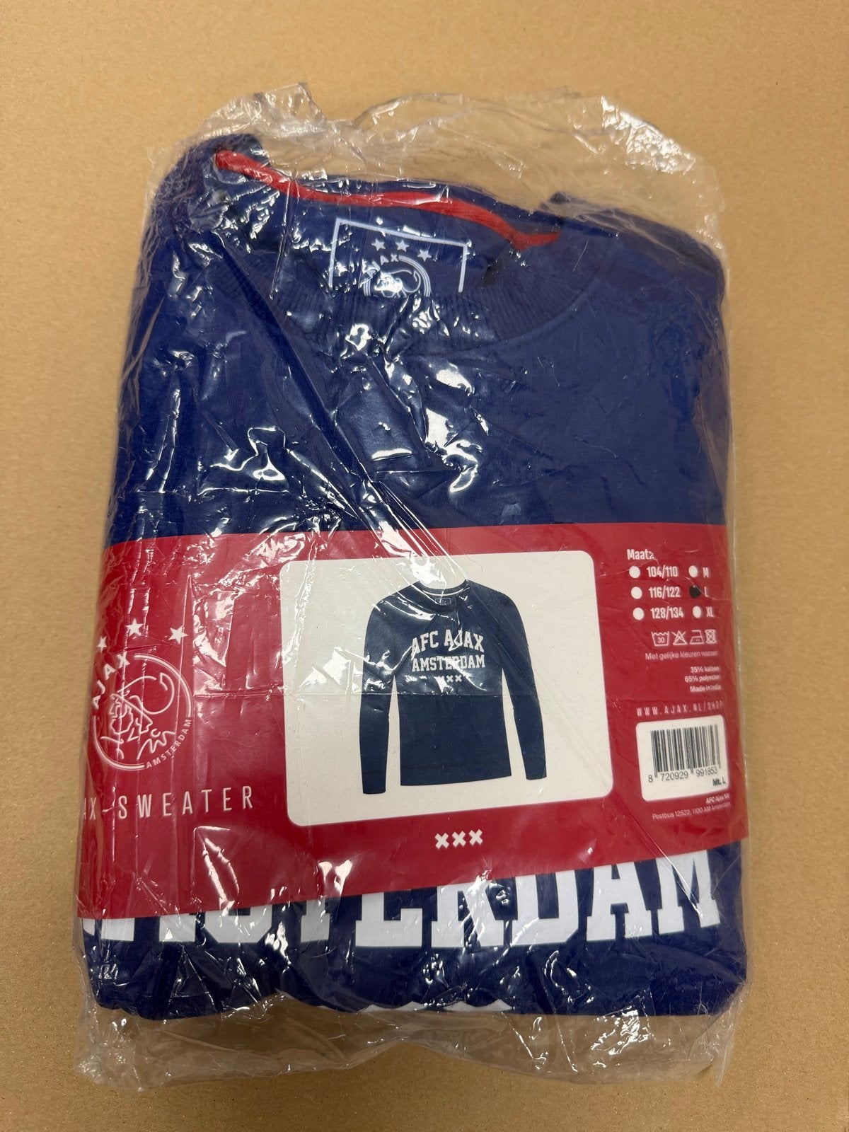Nieuwe Ajax Sweater Maat L - Origineel en Ongebruikt, Kleding | Heren, Truien en Vesten, Ophalen of Verzenden, Nieuw, Maat 52/54 (L)