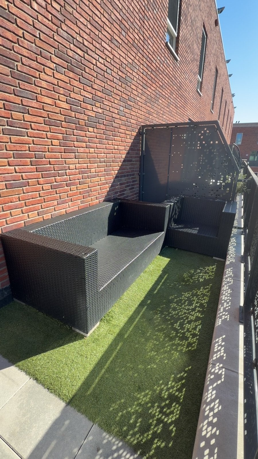 Ruime tuinset / loungeset – zonder kussens, Ophalen, Zo goed als nieuw, Wicker