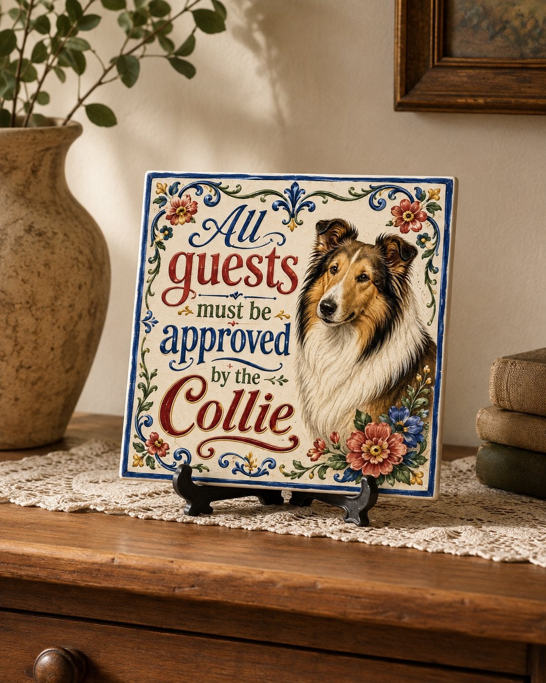 All Guests must be approved by the Collie - Kleine tegel, Verzenden, Nieuw