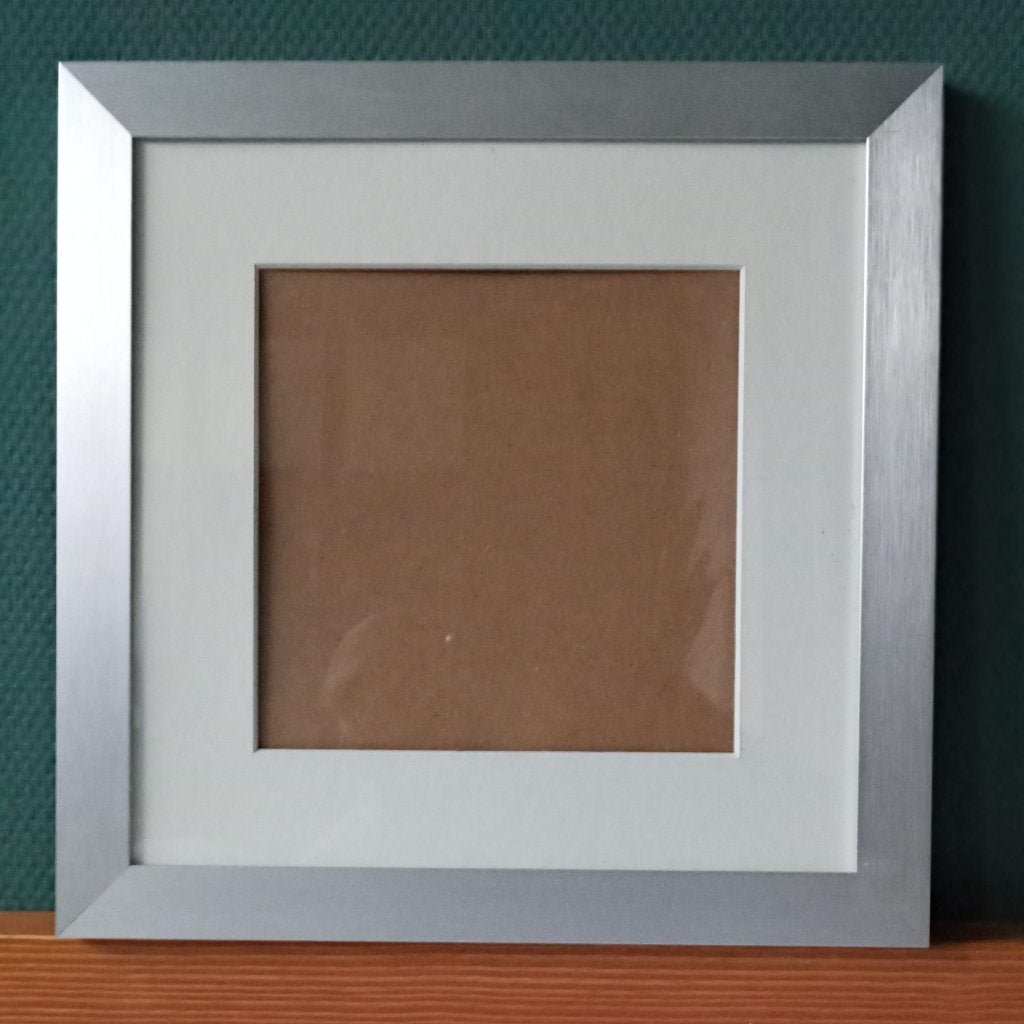 Aluminium fotolijst 35 x 35 cm., Ophalen, Metaal, Met ophangkoord, Zo goed als nieuw