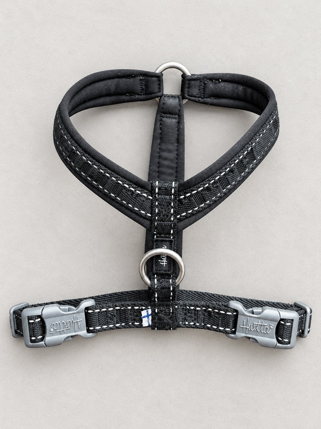 Hurtta Casual Y-Harness ECO hondentuig zwart 35–45 cm, Ophalen of Verzenden, Zo goed als nieuw