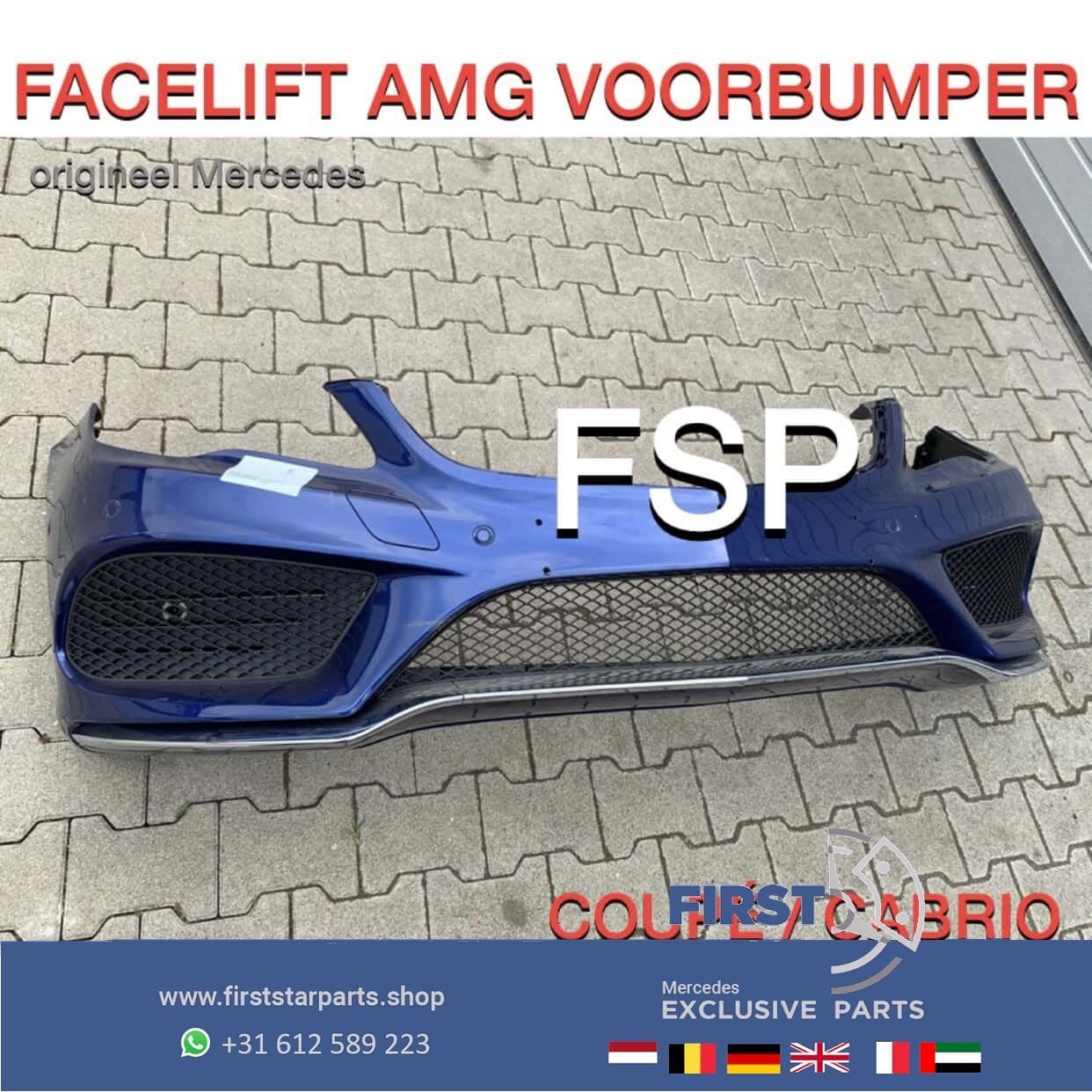 W205 C207 A207 FACELIFT AMG VOORBUMPER COMPLEET ORIGINEEL Me, Gebruikt, -, Voor, Ophalen of Verzenden