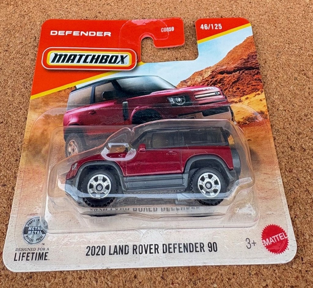 Matchbox Land Rover Defender 90 ROOD, Hobby en Vrije tijd, Ophalen of Verzenden, Nieuw, Auto