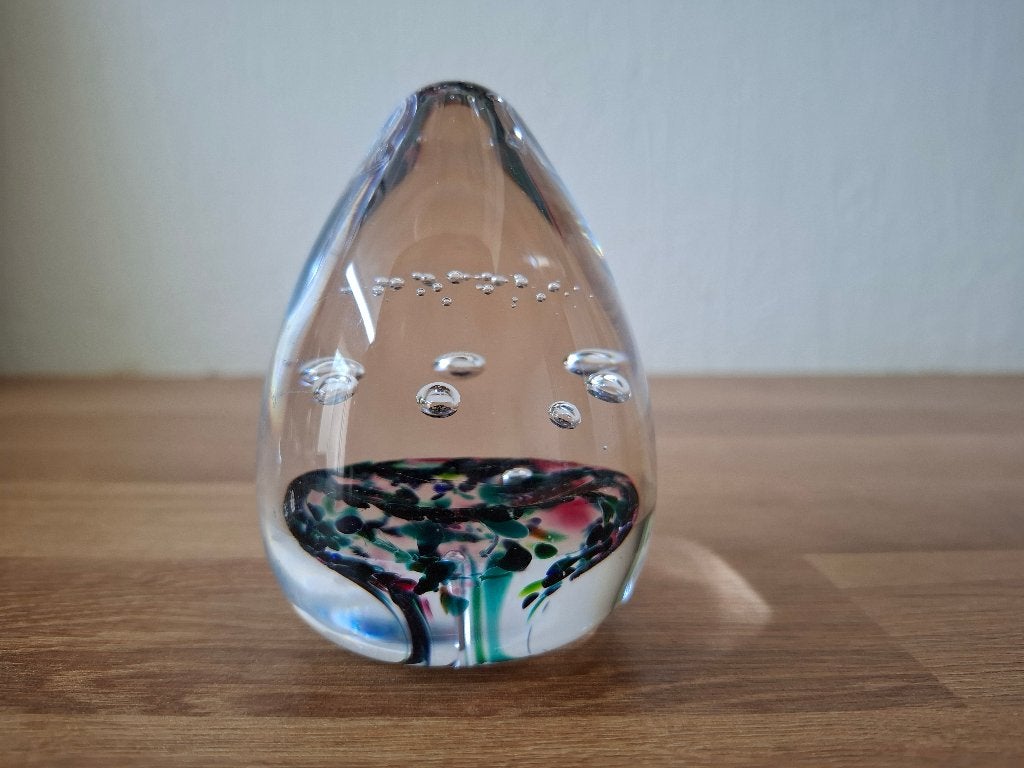 Prachtige handgeblazen glazen paperweight Druppel, Antiek en Kunst, Ophalen of Verzenden