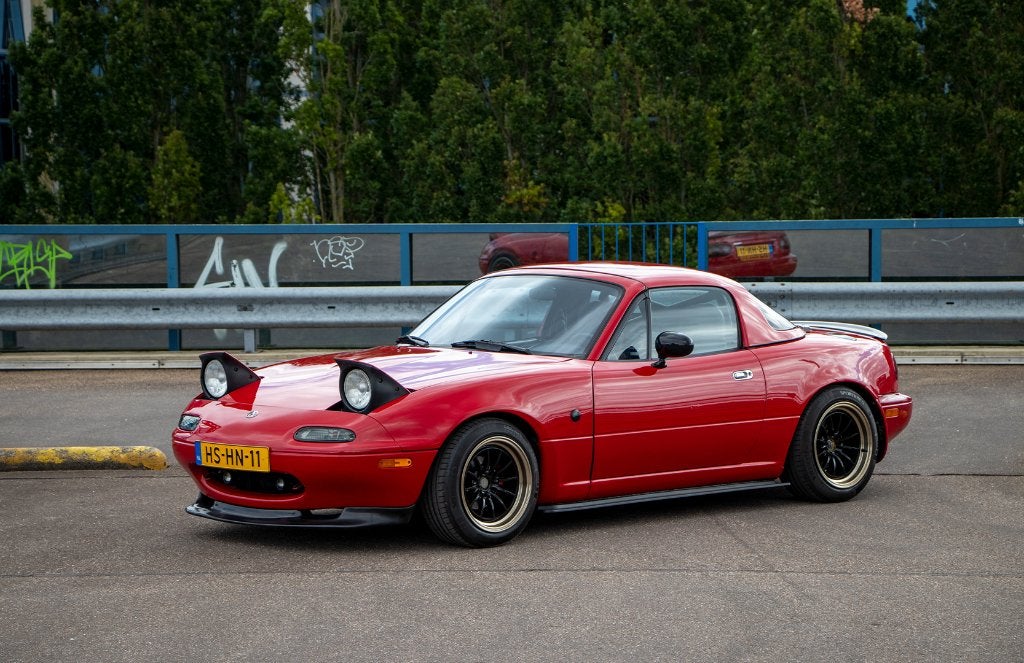 Mazda MX-5 1.6 U9 1994 Rood, Auto's, 4 cilinders, Cabriolet, 116 pk, Origineel Nederlands