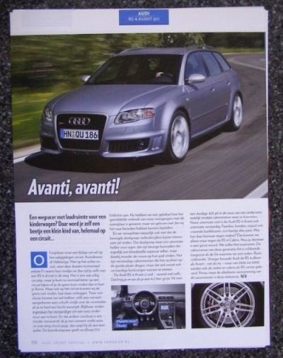 Audi RS4 Sedan / Avant B7 ? eerst 22x autotest lezen, Ophalen, Gelezen, Audi