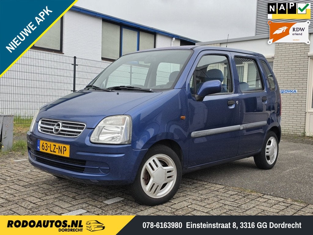 Opel Agila 1.2-16V Comfort 5-Deurs APK 07-2027 ✅, Gebruikt, Blauw, Origineel Nederlands, Bedrijf