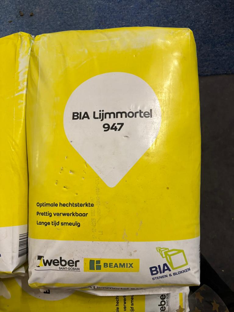 BIA Lijmmortel 947 - 10 zakken, Ophalen, Zo goed als nieuw, Overige typen