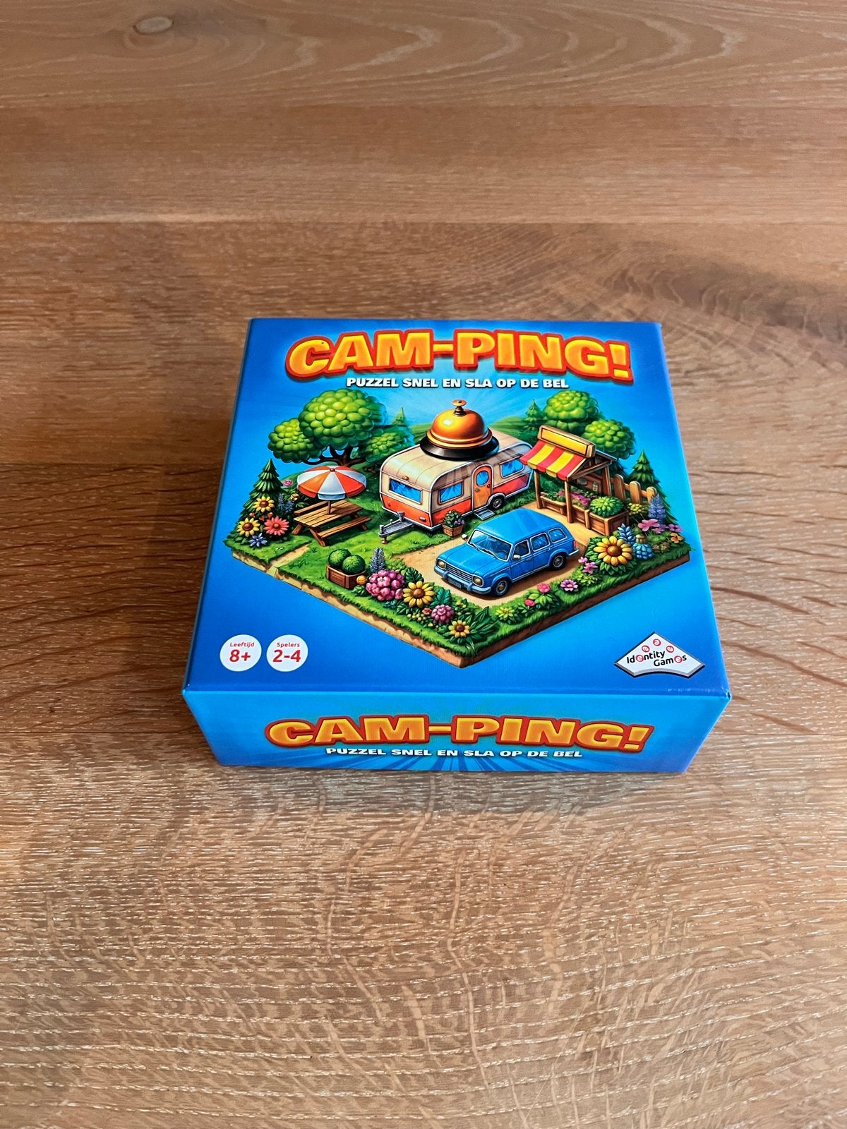 Cam-Ping! Puzzelspel - Snel en Sla op de Bel, Drie of vier spelers, Ophalen of Verzenden, Zo goed als nieuw