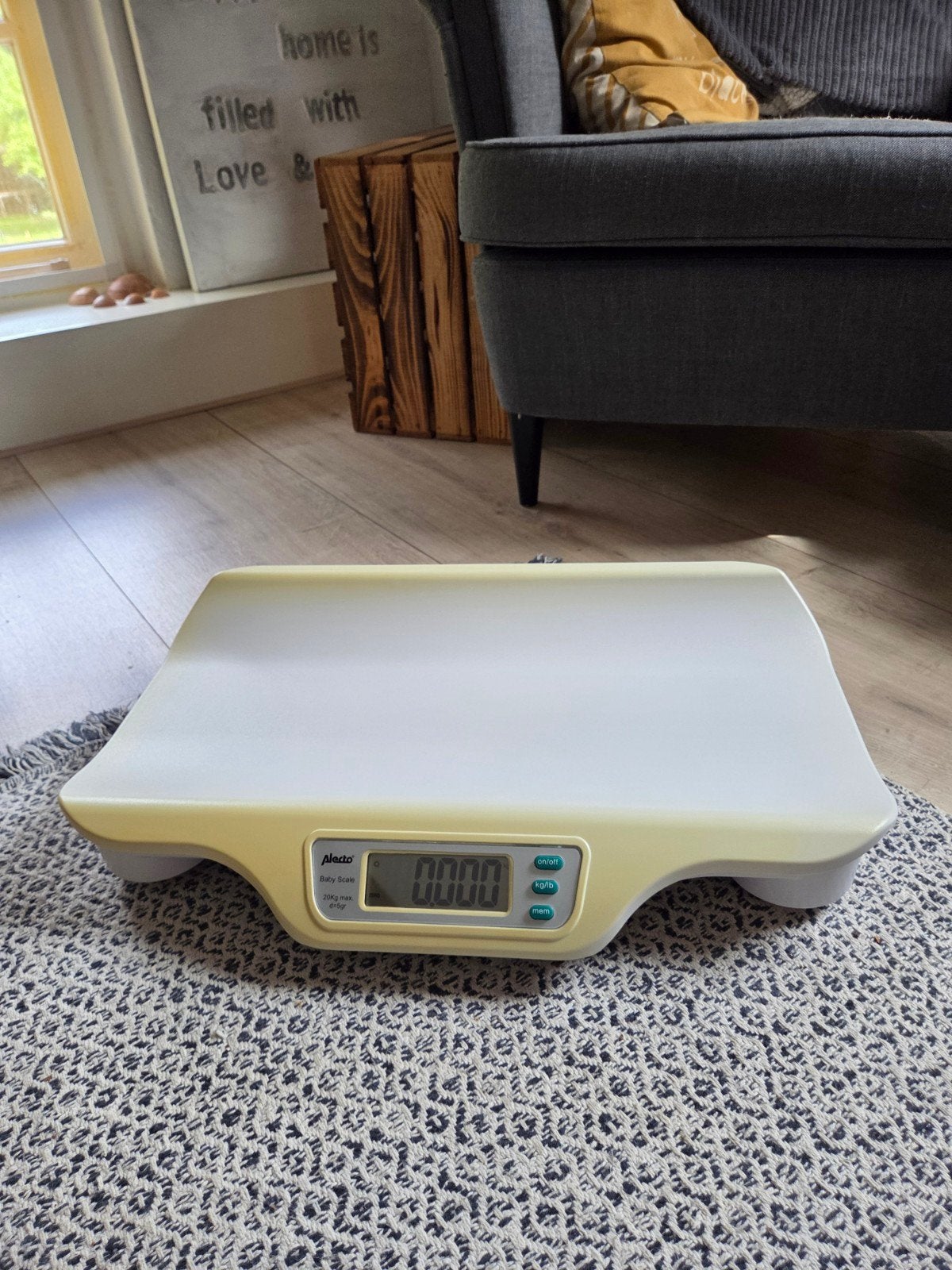 Alecto Babyweegschaal met tas, Ophalen, Gebruikt