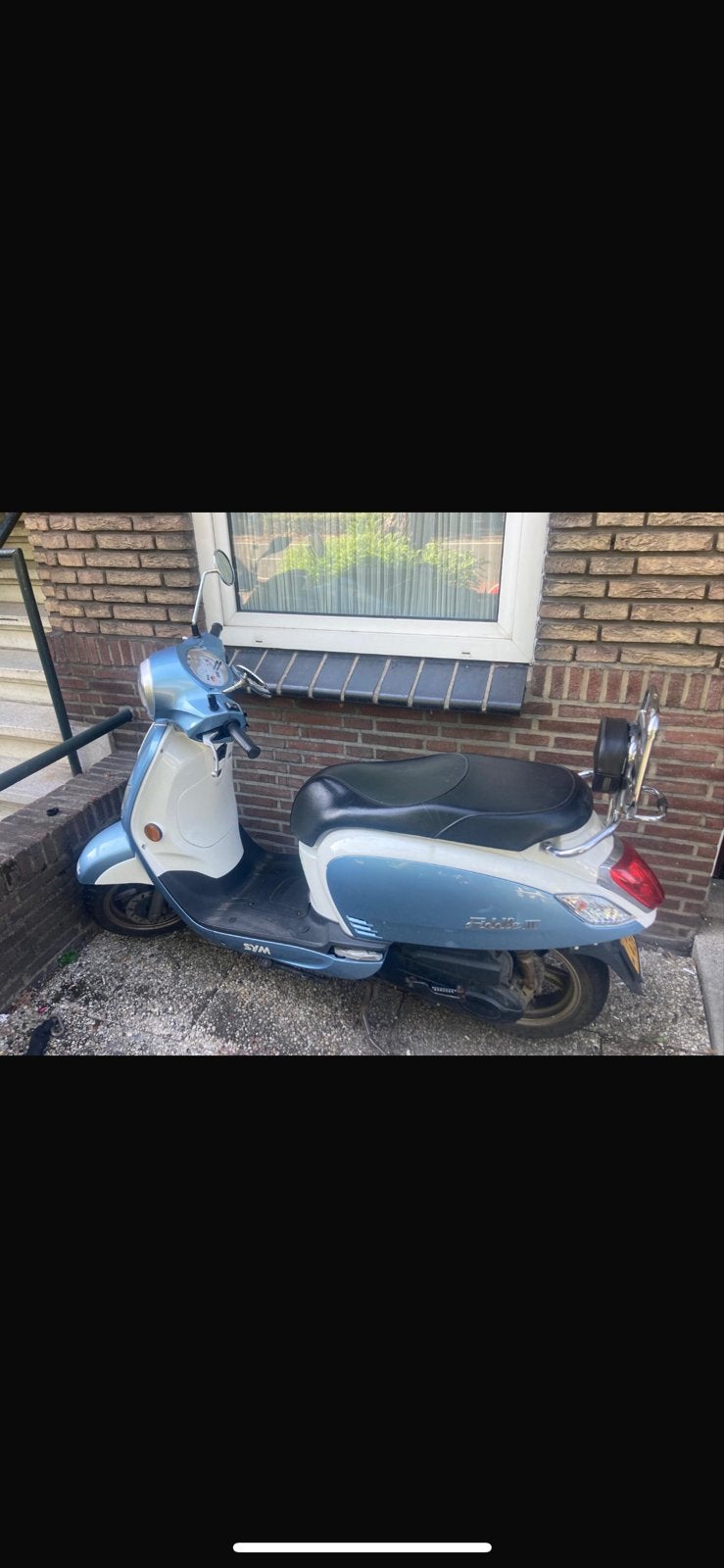 SYM Fiddle II Scooter - Blauw/Wit, 45 km/u, Fietsen en Brommers, Scooters | SYM, Ophalen, Gebruikt, Maximaal 45 km/u, Benzine