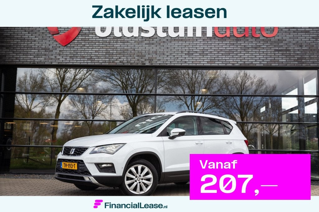 SEAT Ateca 1.0 EcoTSI Style Business Intense , Trekhaak, Ach, Voorwielaandrijving, Stof, Gebruikt, Wit
