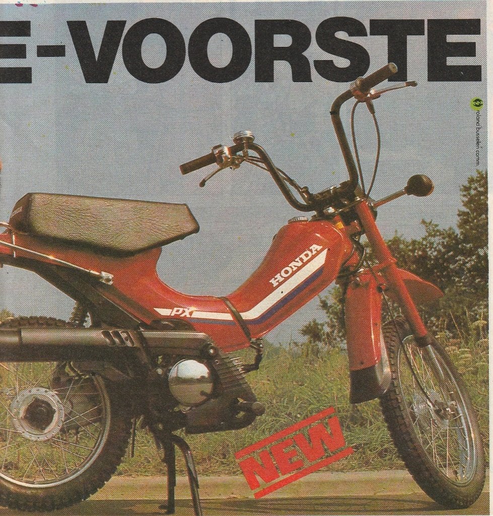Retro reclame 1982 Honda PX brommer de echte koning, Verzenden, Overige typen