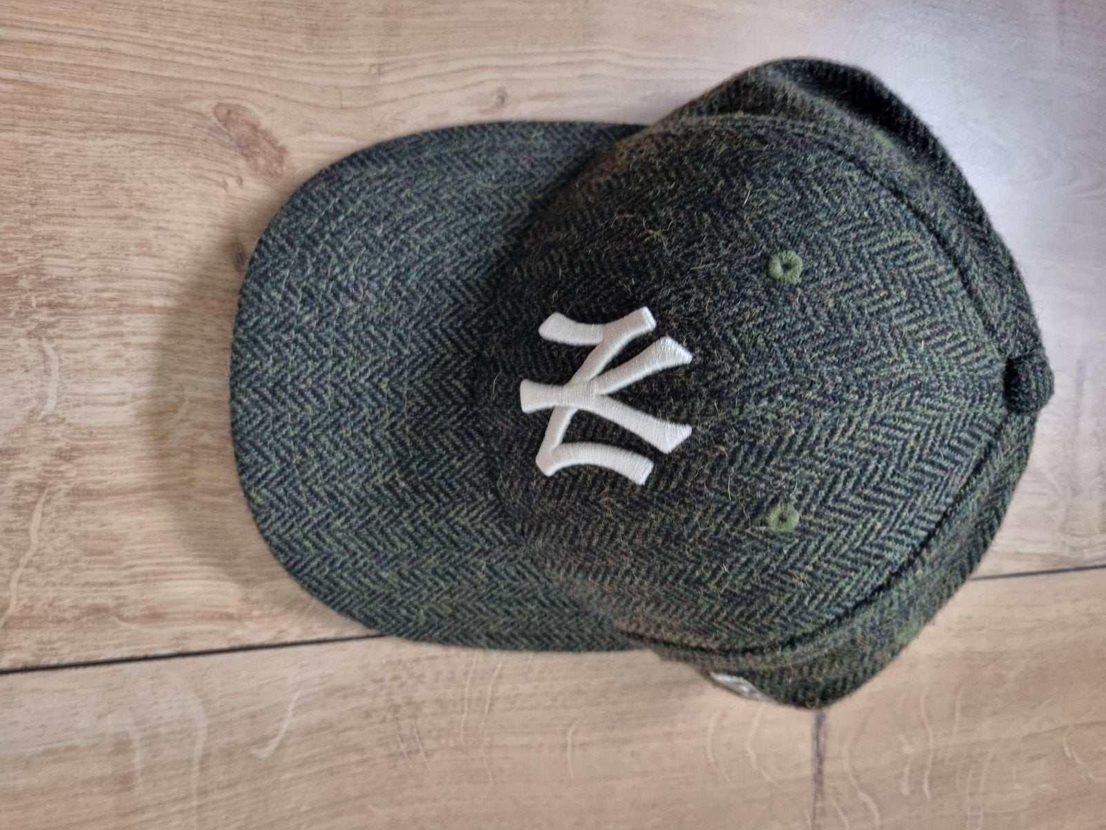 New Era NY Yankees Pet - Groen Visgraatpatroon, Kleding | Heren, Hoeden en Petten, Ophalen of Verzenden, Zo goed als nieuw, New Era