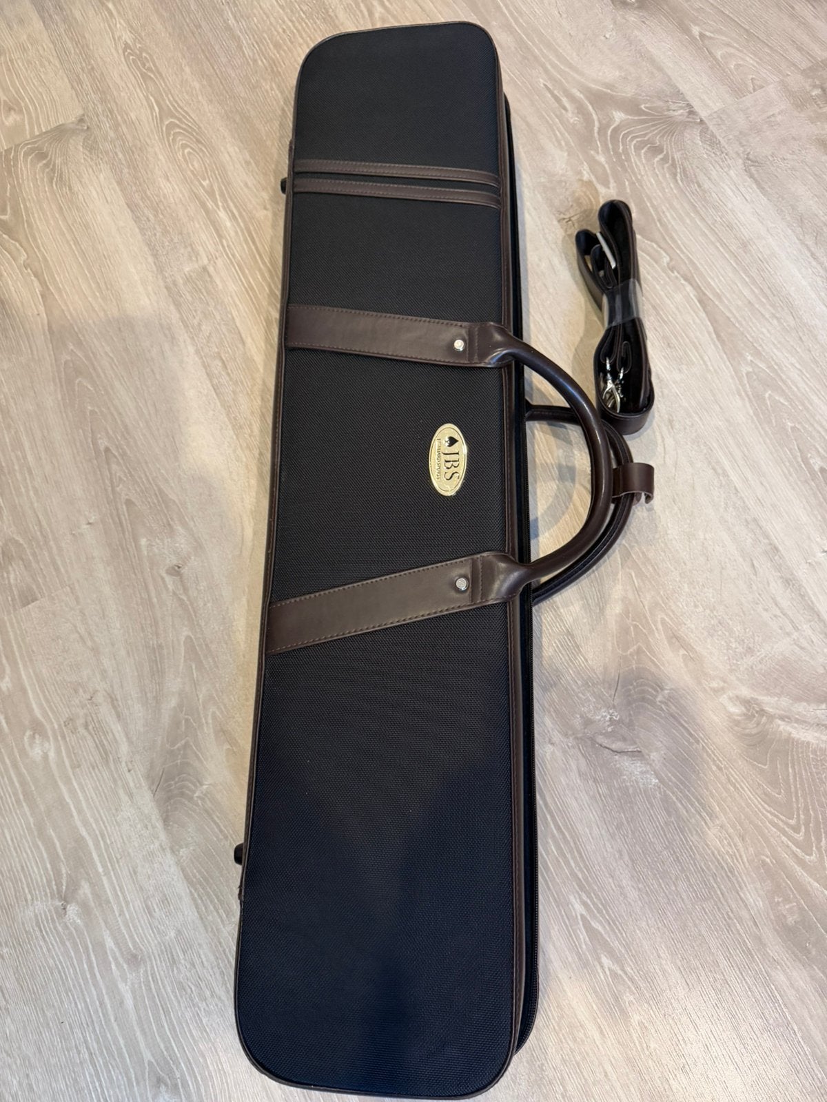 lederen foedraal/koffer  JBS  en lobit verlengstuk 20 cm, Sport en Fitness, Ophalen of Verzenden, Zo goed als nieuw, Keu of Ballen