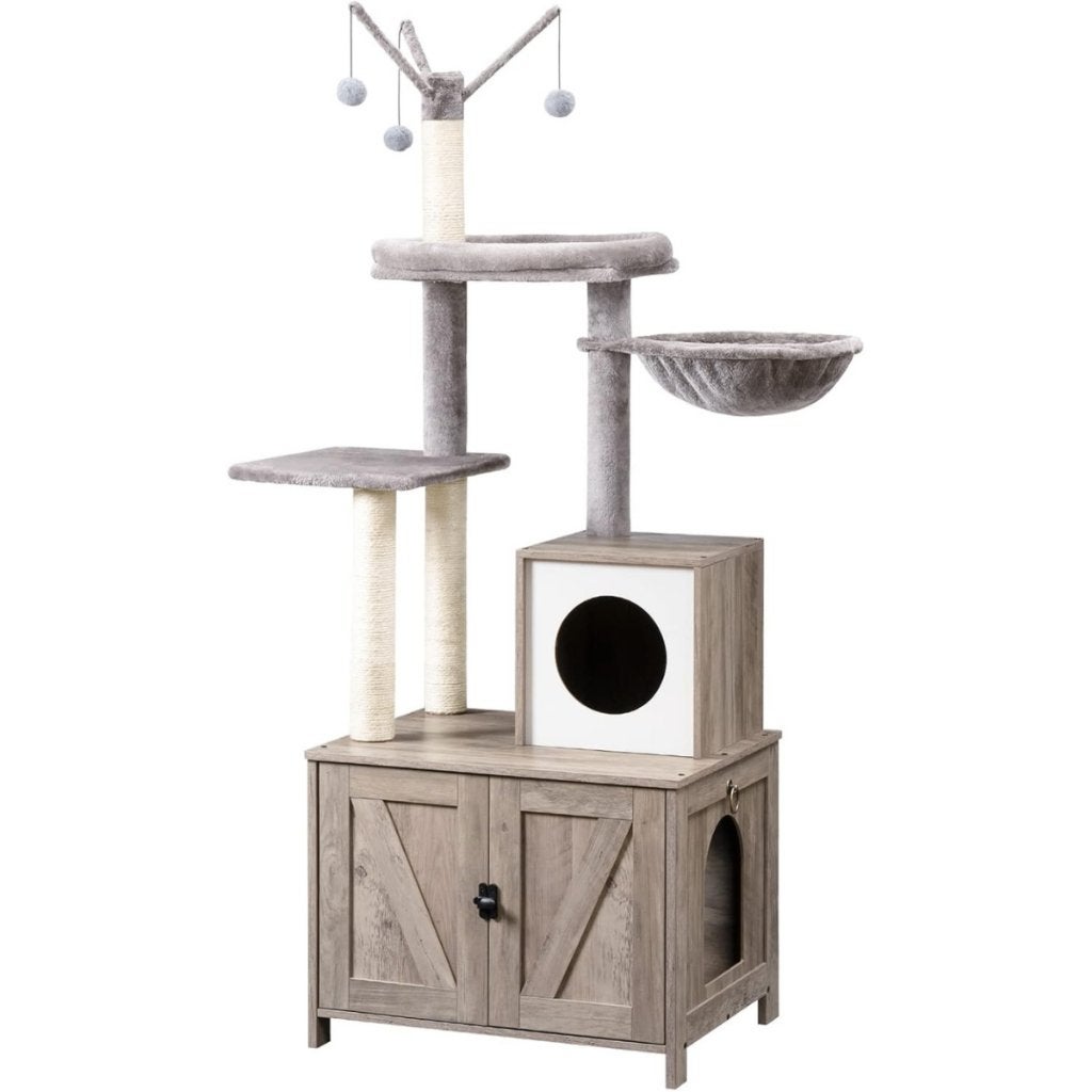 Nieuw Kattenmeubel- krabpaal met kattenbak-60L x 48B x 150cm, Dieren en Toebehoren, Krabmeubelen, Ophalen of Verzenden, Nieuw