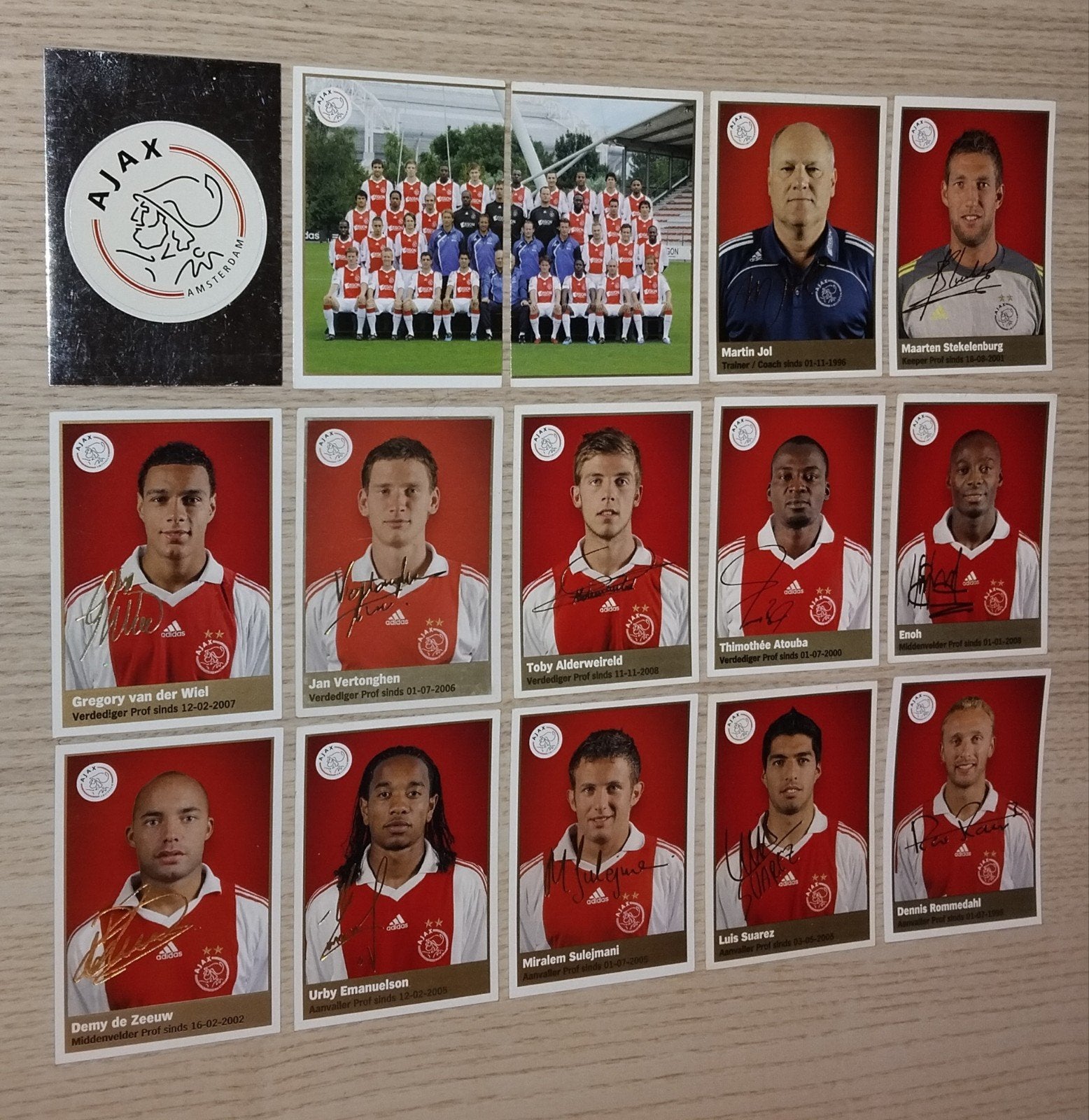 AH Eredivisie 2009-2010 - compleet setje Ajax o.a. Suarez, Ophalen, Zo goed als nieuw, Ajax, Poster, Plaatje of Sticker