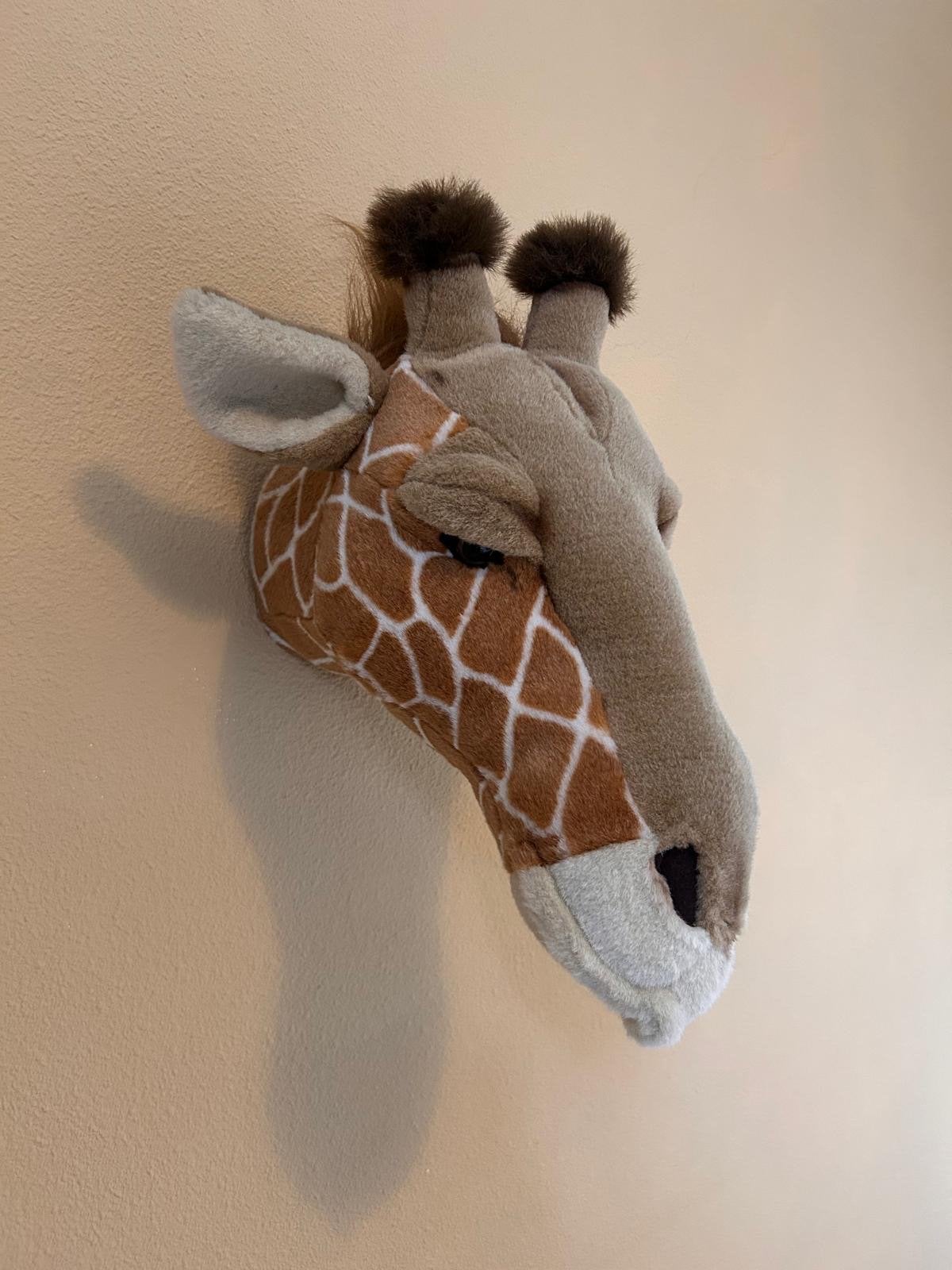 Pluche Dierenkoppen van Bibbib Giraf, Olifant en Leeuw AKTIE, Afrikaans, Ophalen of Verzenden, Zo goed als nieuw, Wandsculptuur