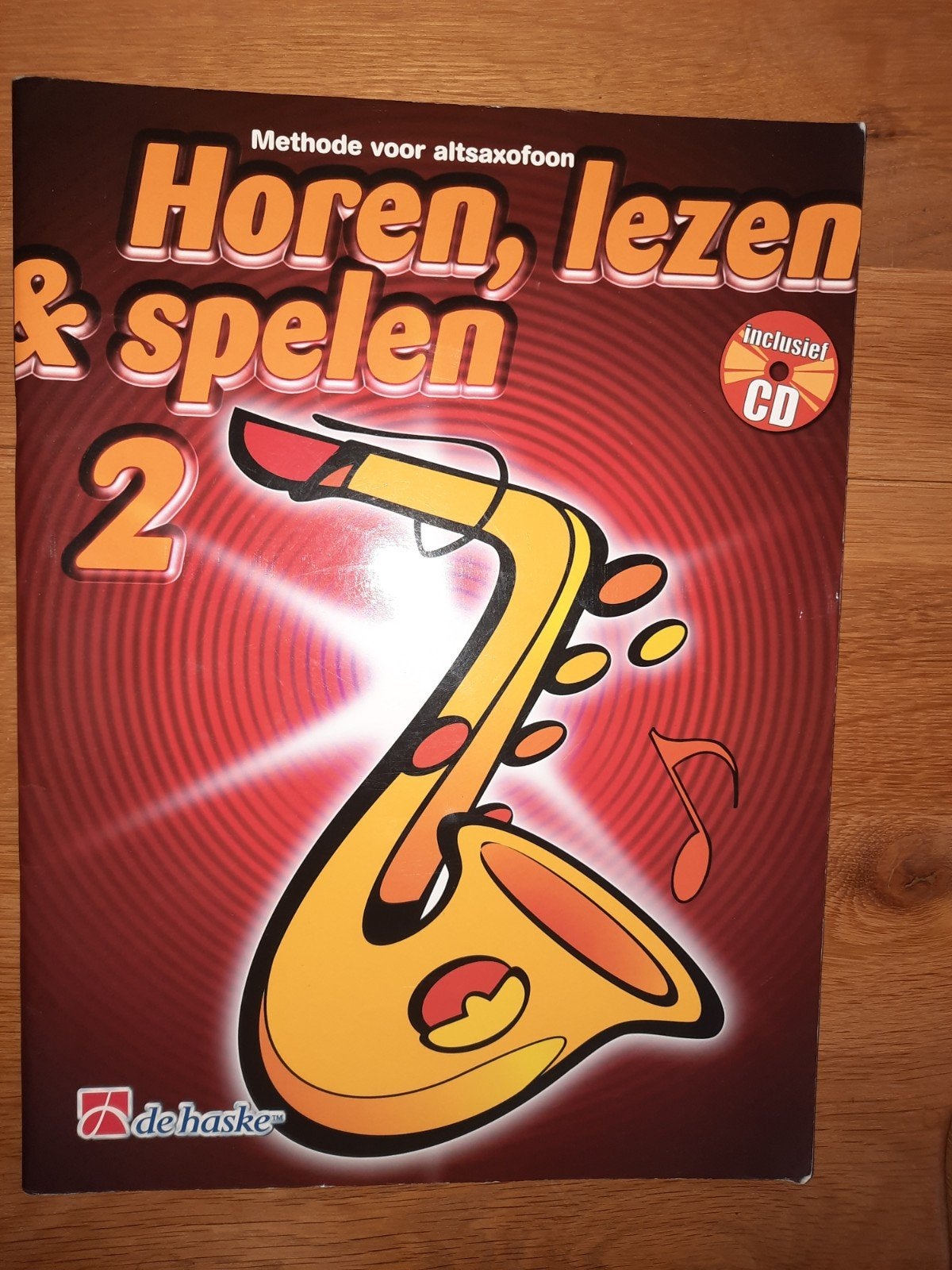altsaxofoon lesboek: horen lezen spelen 2 + cd, Gebruikt, Overige genres, Ophalen of Verzenden, Saxofoon