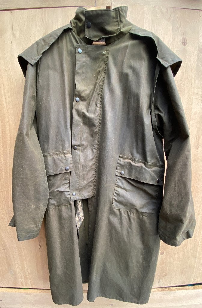 CL Engelse longrider waxjas XL groen voering heel nog wax, Kleding | Heren, Onbekend, Maat 56/58 (XL), Ophalen of Verzenden, Gedragen