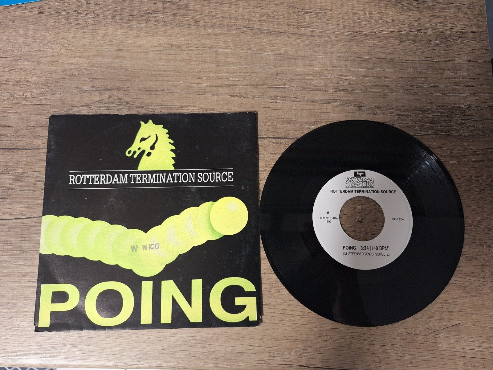 Rotterdam Termination Source - Poing (Vinyl Single), Cd's en Dvd's, Vinyl Singles, Gebruikt, Originele persing, 7 inch, Ophalen of Verzenden