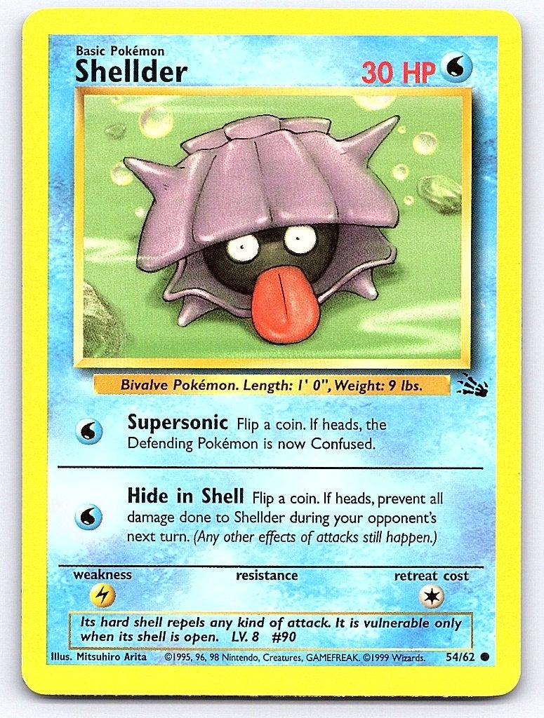 Shellder 54/62 Common Fossil, Ophalen of Verzenden, Gebruikt, Losse kaart