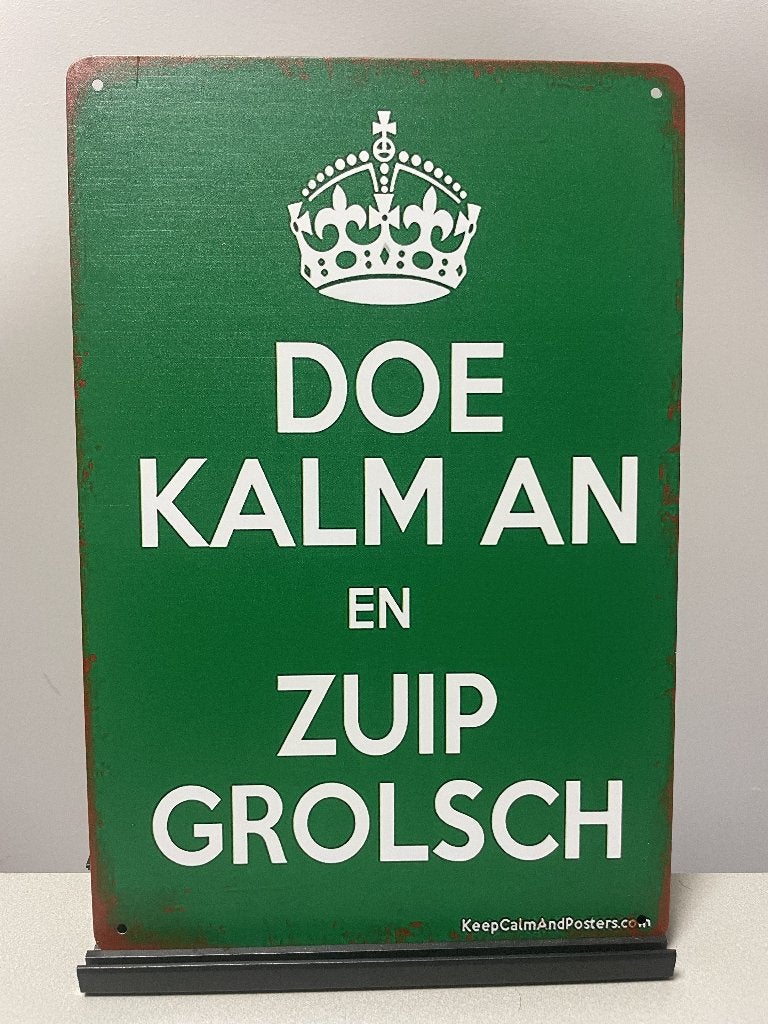 Grolsch metalen reclamebord (Old Look), Ophalen of Verzenden, Nieuw, Reclamebord, Plaat of Schild, Grolsch